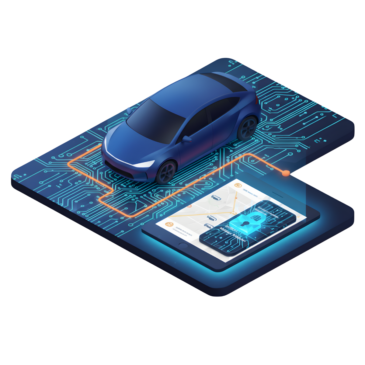 Car tracking graphic